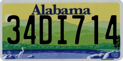 AL license plate 34DI714
