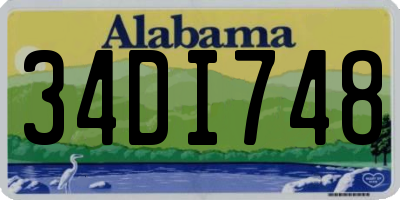 AL license plate 34DI748
