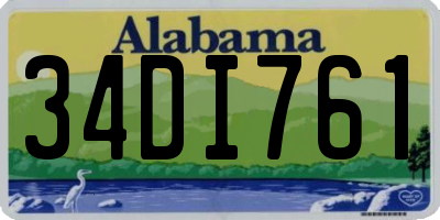 AL license plate 34DI761