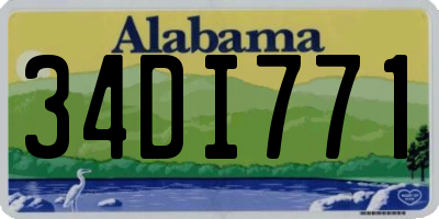 AL license plate 34DI771