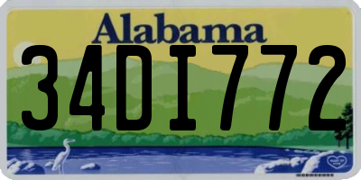 AL license plate 34DI772