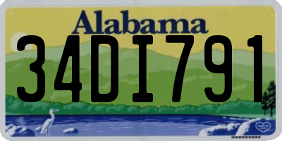 AL license plate 34DI791