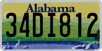 AL license plate 34DI812