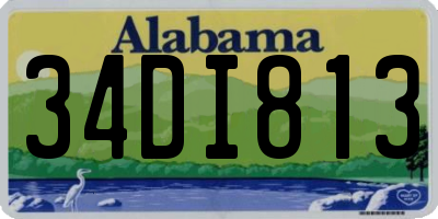 AL license plate 34DI813