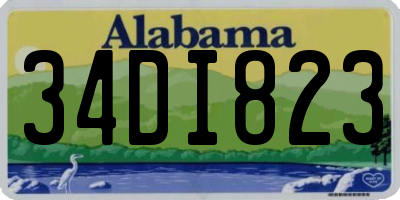 AL license plate 34DI823
