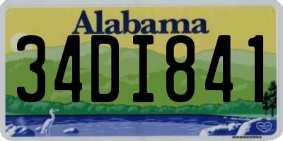 AL license plate 34DI841
