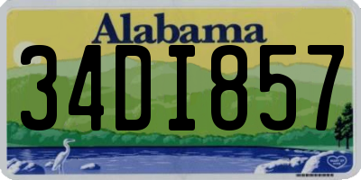 AL license plate 34DI857
