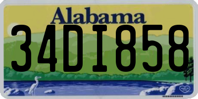 AL license plate 34DI858