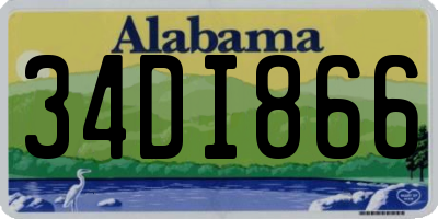 AL license plate 34DI866