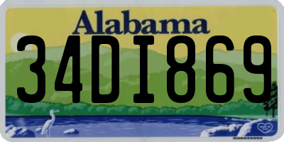 AL license plate 34DI869