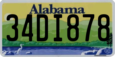 AL license plate 34DI878