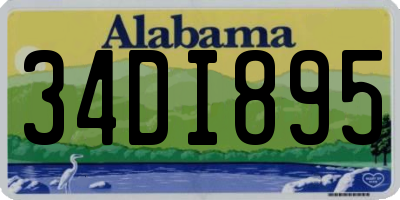 AL license plate 34DI895