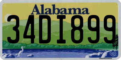 AL license plate 34DI899