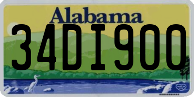 AL license plate 34DI900