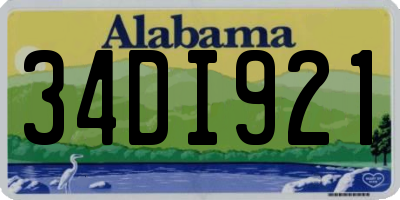 AL license plate 34DI921