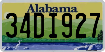 AL license plate 34DI927