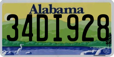 AL license plate 34DI928