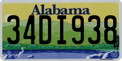 AL license plate 34DI938