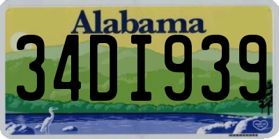 AL license plate 34DI939