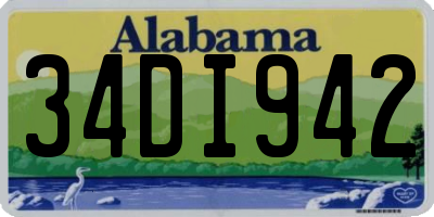 AL license plate 34DI942