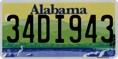 AL license plate 34DI943