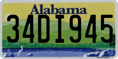 AL license plate 34DI945