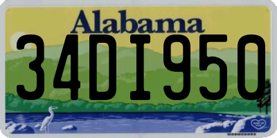 AL license plate 34DI950
