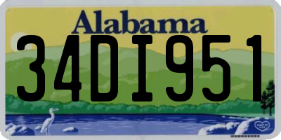 AL license plate 34DI951