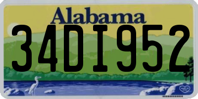 AL license plate 34DI952