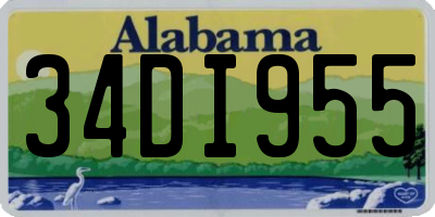 AL license plate 34DI955