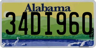 AL license plate 34DI960