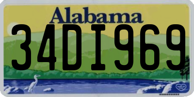 AL license plate 34DI969