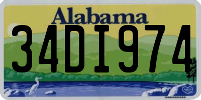 AL license plate 34DI974