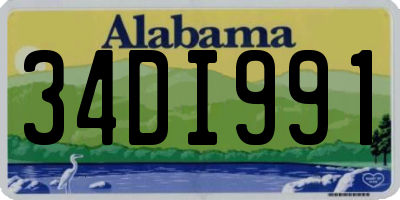 AL license plate 34DI991