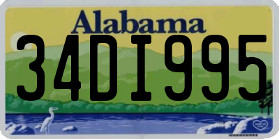 AL license plate 34DI995