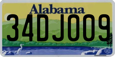 AL license plate 34DJ009