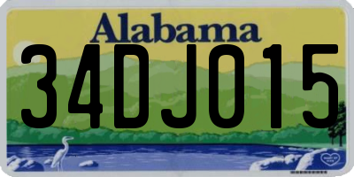 AL license plate 34DJ015