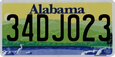 AL license plate 34DJ023