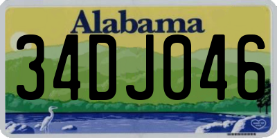 AL license plate 34DJ046