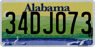 AL license plate 34DJ073