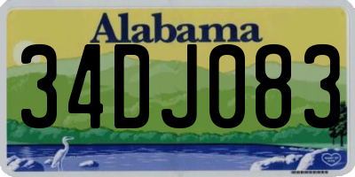 AL license plate 34DJ083