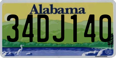 AL license plate 34DJ140