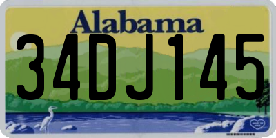 AL license plate 34DJ145