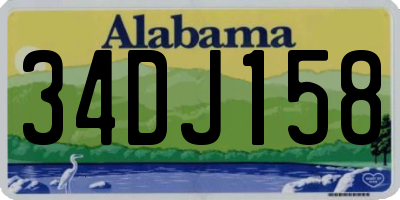 AL license plate 34DJ158