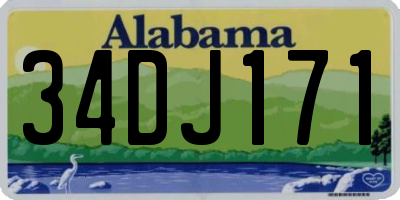 AL license plate 34DJ171