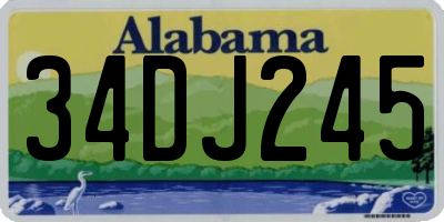 AL license plate 34DJ245