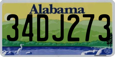 AL license plate 34DJ273
