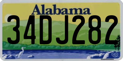 AL license plate 34DJ282