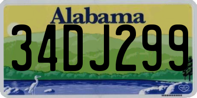 AL license plate 34DJ299