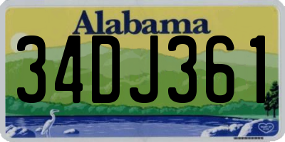 AL license plate 34DJ361